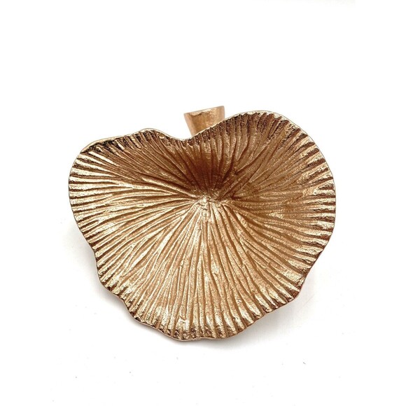 Textured Cast Aluminum Mushroom with Stem Decor Rose Gold Decorative Figure - Picture 5 of 9